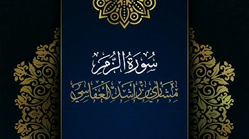 سورة الزمر #مكررة - القارئ: مشاري العفاسي #المصحف_المرتل #حفص_عن_عاصم