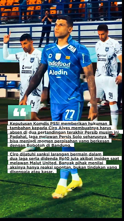 Sanksi Kontroversial! Ciro Alves Gagal Pamit ke Bobotoh? #persib #ciroalves #bobotoh #beritaterkini