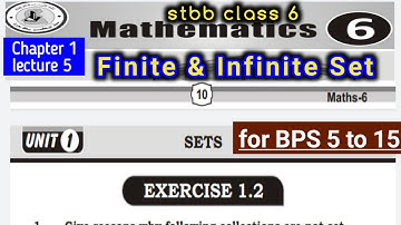Mathematics Class 6 || Exercise 1.2 || finite and infinite sets || reasons why these are not sets ||