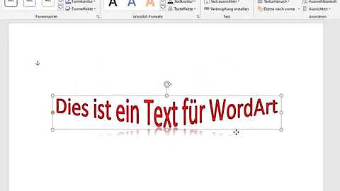 Wie kann ich einen Text in Word biegen?