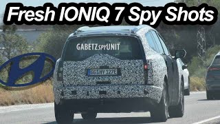 Hyundai Ioniq 7 All-Electric SUV Loses Some Camo in New Spy Shots