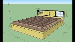 ออกแบบเตียง SketchUp by ครูโก๋