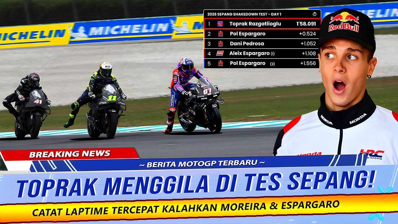 MOREIRA KAGET! TOPRAK JADI YANG TERCEPAT DI TES SHAKEDOWN SEPANG HARI INI