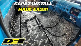 INSTALLING CARPET PADDING AND SOUND DAMPING MAT FROM DEI IN C10 CHEVY TRUCK