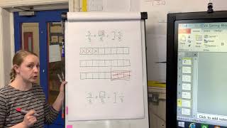 Adding Fractions problem solving with bar models.