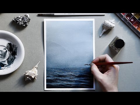Video: Paano Pintura Ang Dagat Sa Watercolor