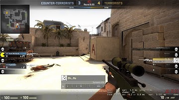 Mouse CSGO Mirage 1v2 Clutch NoScope