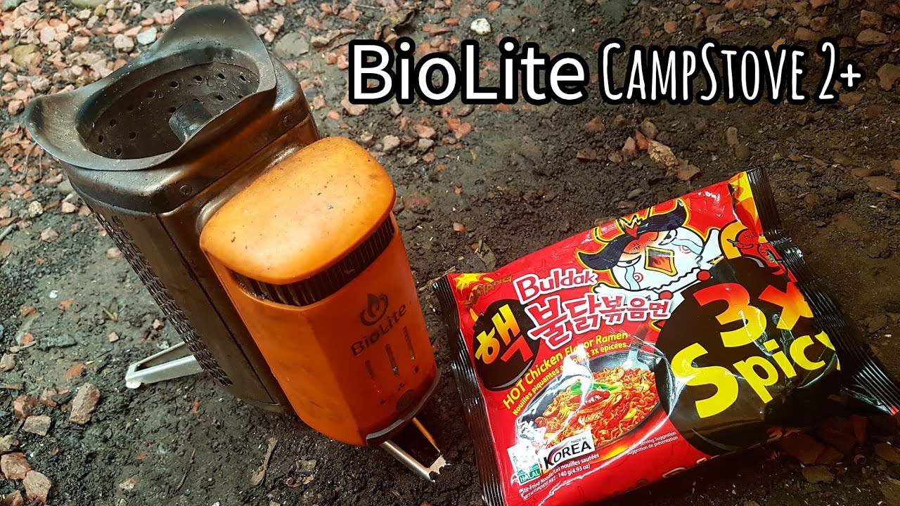 【充電する焚火台】バイオライト キャンプストーブ2+と激辛ヌードル【ブルダック3xスパイシー】