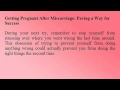 good time to get pregnant after miscarriage