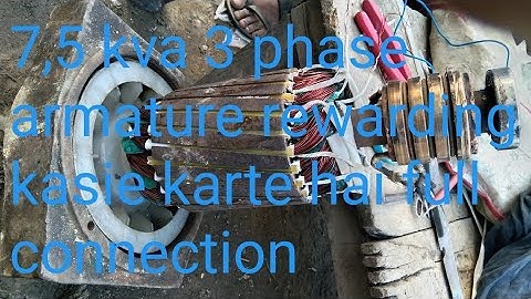 7, 5 kva 3 phase alternator armature rewarding and connection #desielectrical #rotor