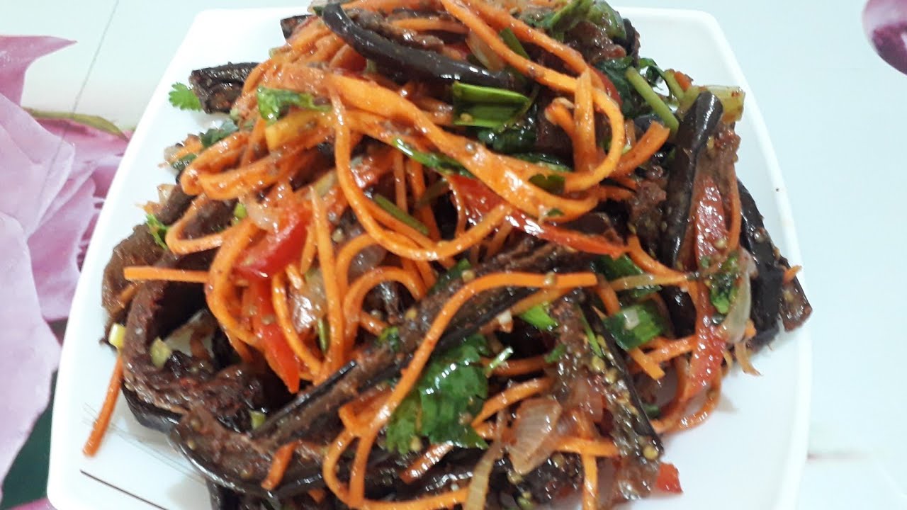 Салат из сушёный баклажан по-корейски