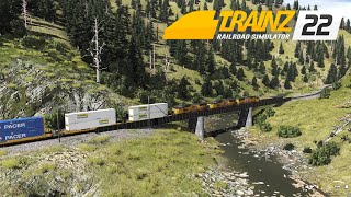 Trainz Railroad Simulator 2022 Moffat route UNION PACIFIC container train heading west from Fraser