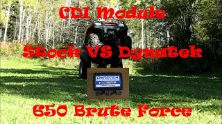 CDI Stock VS Dynatek Brute Force 650 ATV Test