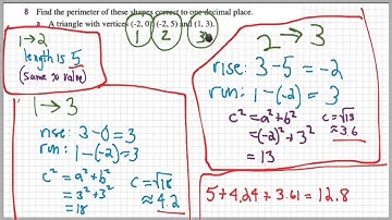 Math Examples: Perimeter of Triangle From Coordinates of Vertices