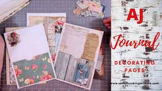 FLOATING SPINE ~ AJ JOURNAL ~ POCKETS, TUCKS AND DECORATING PAGES