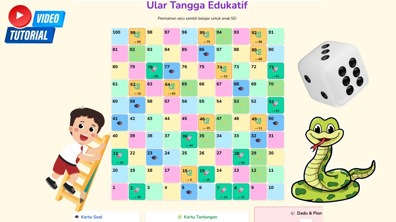 Canva AI : Tutorial Membuat Game Edukatif Ular Tangga & Dadu | Belajar Sambil Bermain untuk Siswa