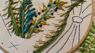 #roxysjournalofstitchery Vol.4 - Botanicals Part 1/4 (left stem)
