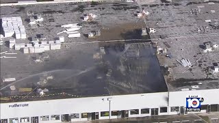 Fire leads to partial roof collapse at Lauderdale Lakes furniture store