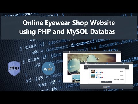 Online Eyewear Shop Website using PHP and MySQL DEMO