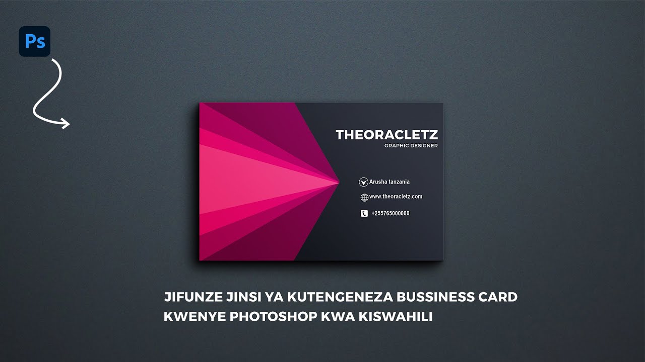 Jinsi ya kudesign bussiness card kwa kutumia kwa kiswahili YouTube