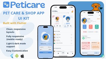 Peticare | Flutter Pet Care UI kit demo app | Available on Envato/Codecanyon