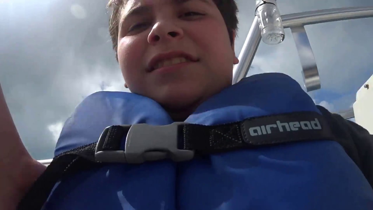 Parasailing in Cocoa Cay go pro view