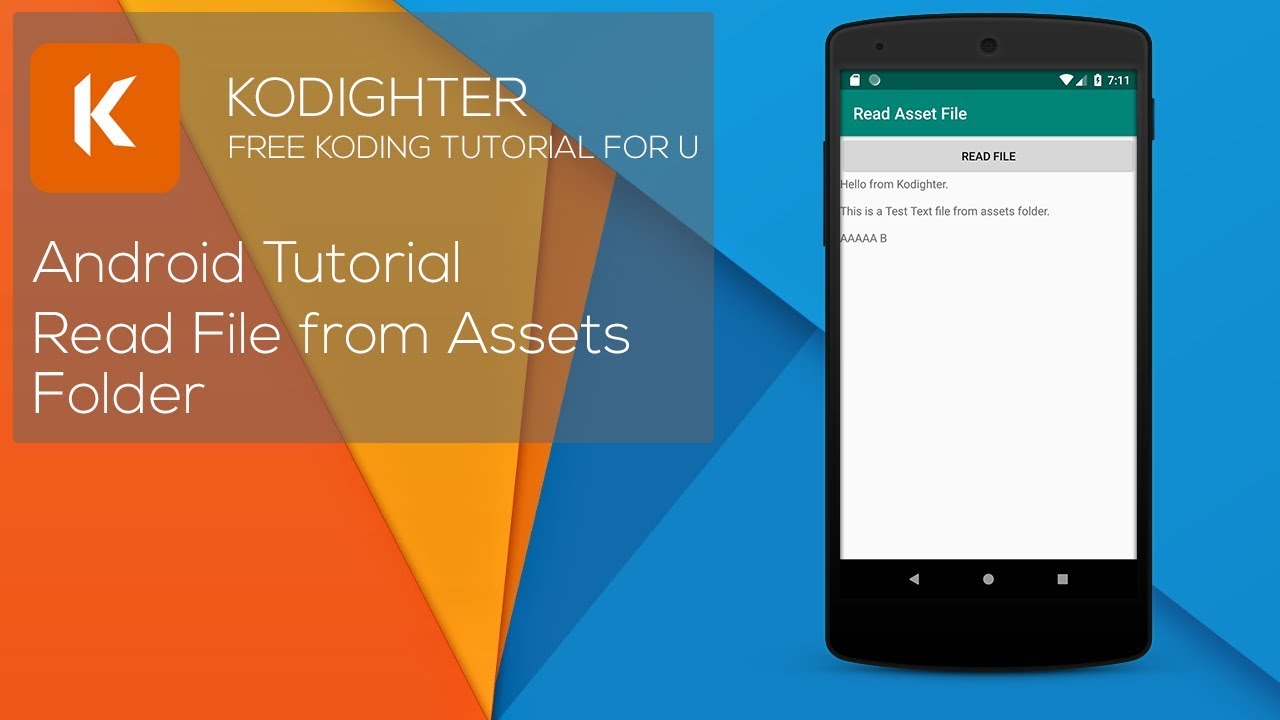 Android Studio Tutorial - Read File From Assets Folder