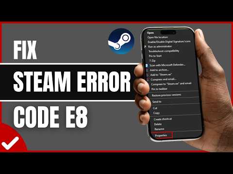 How To Fix Steam Error Code E8 (2026) | Steam Login Error Fix