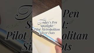Today's Pen Spotlight: The Pilot Metropolitan in Silver Dots #fountainpens #journaling