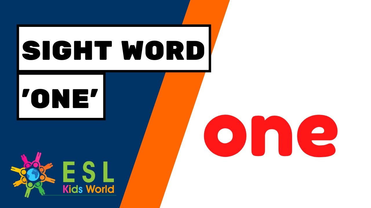Sight Word 'One' | Learn the Sight Word 'One' for Kids