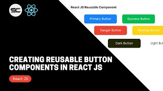 React Reusable Button Component | React Tutorial - Hooks Component screenshot 3