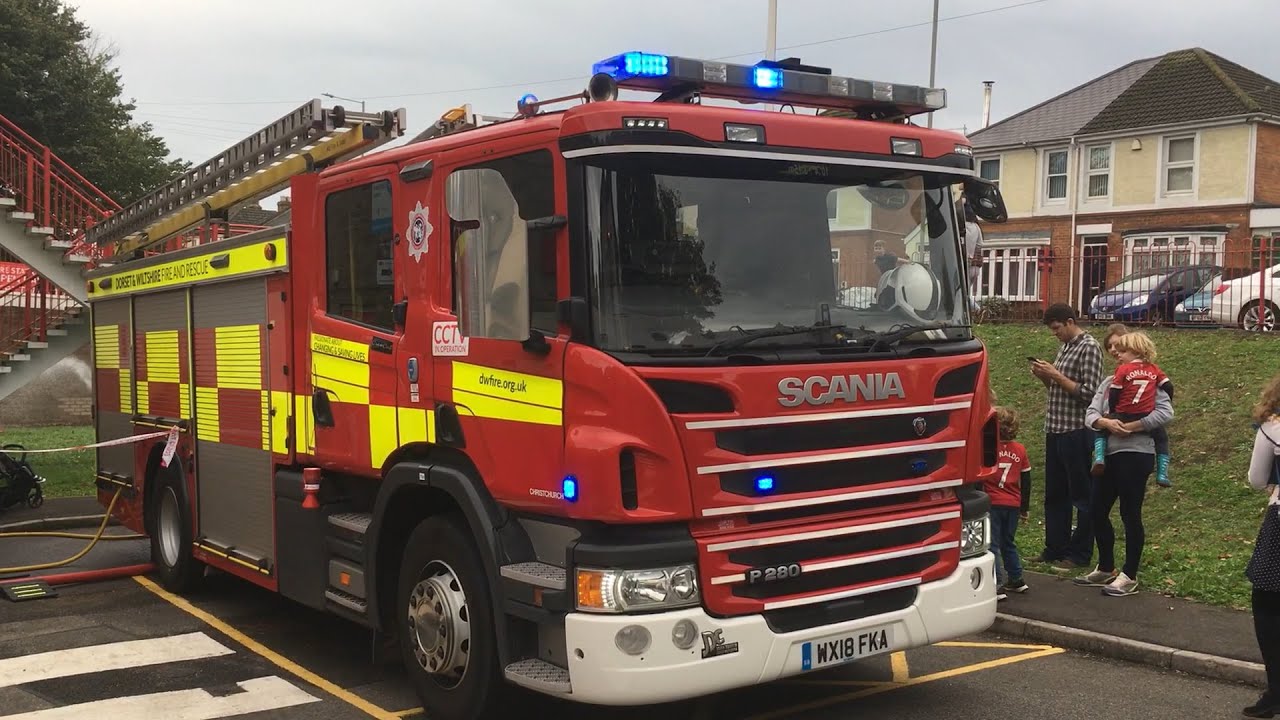 Scania P280 Light Demo at Christchurch Fire Station Open Day 2022 YouTube
