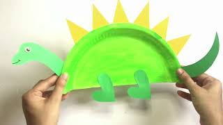 How to Make a Paper Dinosaur - Paper Plate Craft