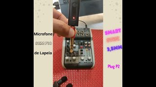 Utilizando o Microfone Smart Sync 3,5mm em uma Mesa de Som