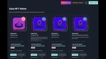 Sneak Peek Demo - Data NFT Minting & Burning