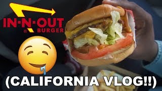 First time ever having in n out burger!! (california vlog!!)