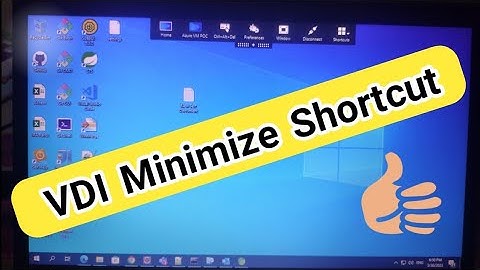 Shortcut to minimize the VDI Machin , easy to switch to vendor Machin to client VDI #VDIshortcut