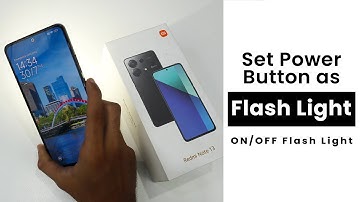 Set Power Button As ON/OFF Flash Light In Redmi Note 13 | Gesture Settings In Redmi Note 13