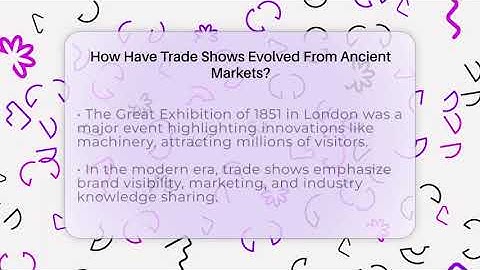 How Have Trade Shows Evolved From Ancient Markets? - Event Management Pro Tips