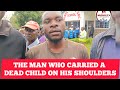 This is the trending man carring a ded baby on his shoulder mai mahiu floods disaster