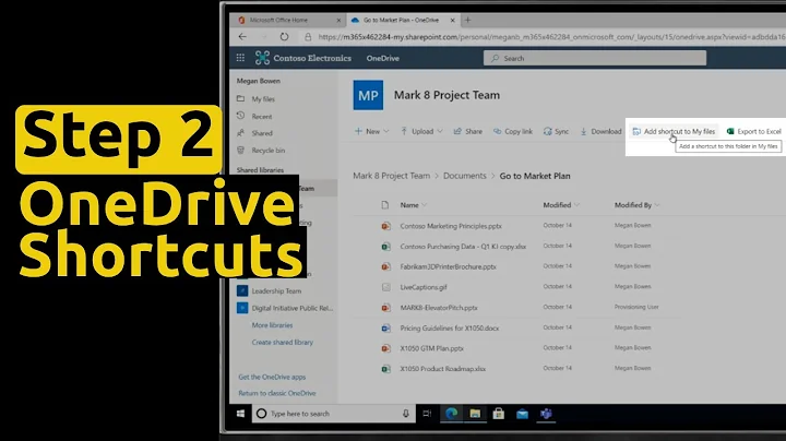 How to use OneDrive shortcuts in Microsoft 365