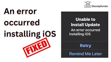 An error occurred installing iOS | iOS not installing