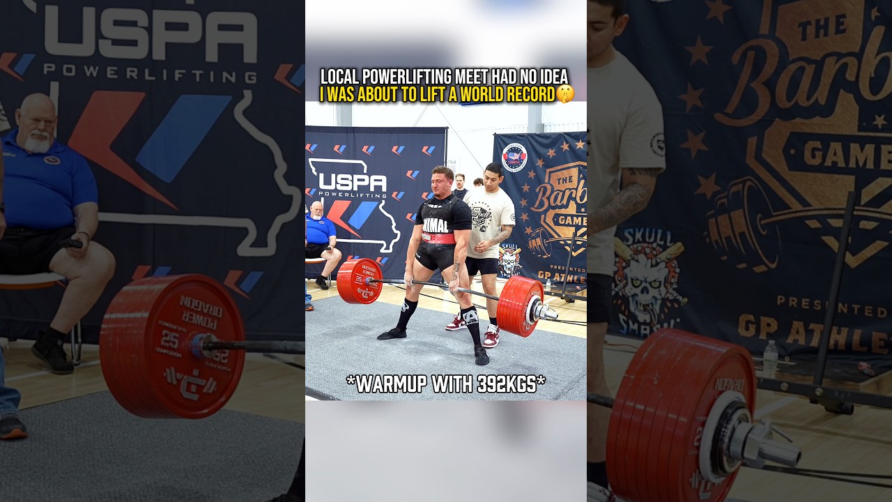 Competition Reacts To World Record Deadlift 😳 #reaction #competition