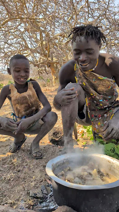 You young Boy this food is So delicious 😋🍲😲 #africa #villagelife #animallife
