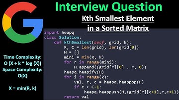 Kth Smallest Element in a Sorted Matrix - Priority Queue