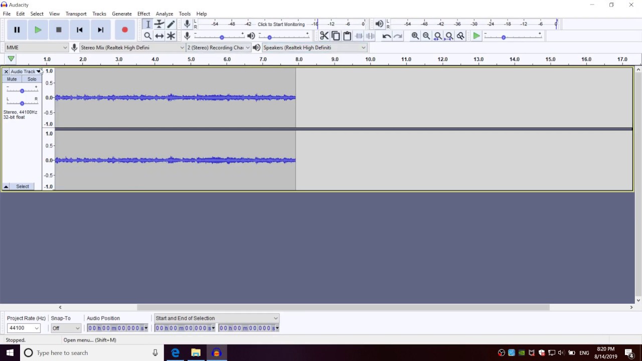 record desktop audio audacity