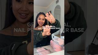 GEL X REMOVAL, NAIL PREP, + RUBBER BASE GEL! 💕 #diynails #gelxremoval #rubberbasdgel