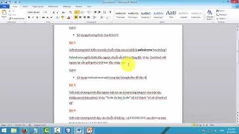 [JavaCore] Ví dụ một số bài tập về String trong java