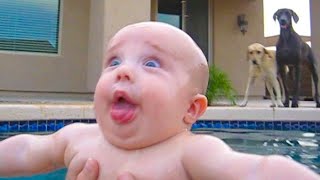 Cute Baby Playing Water -  Funny Baby Videos