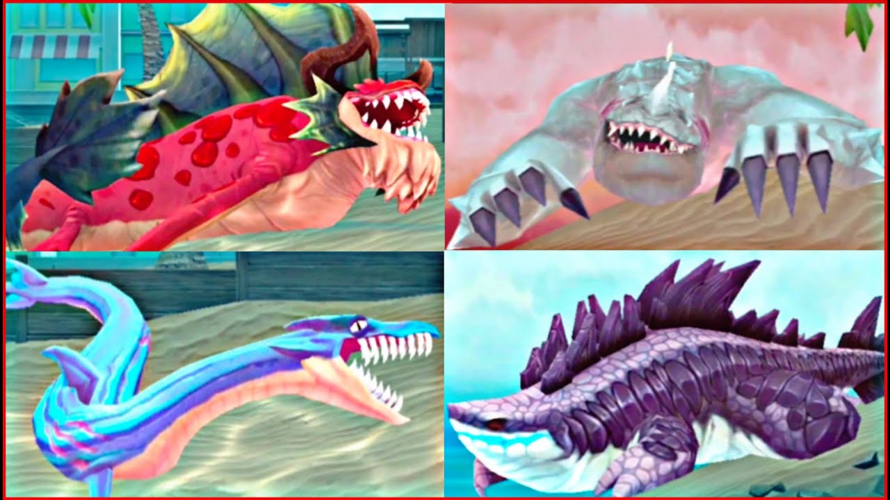 Hungry Shark Evolution - All Sharks Island Deaths 🦈